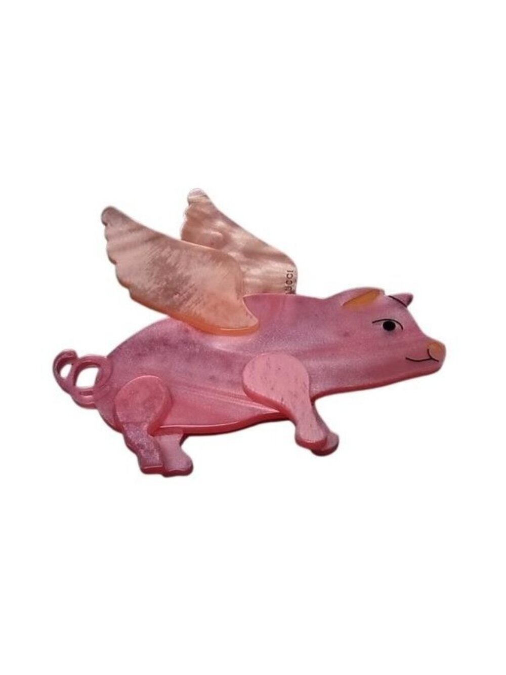 Gucci Brooch Line Pig Pink Resin Chinese New Year Pig of the Pig Commemorative